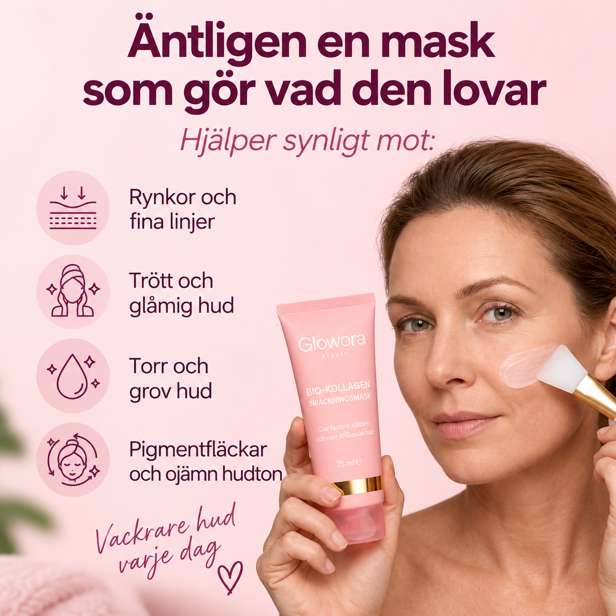 Bio-kollagenmask + borste