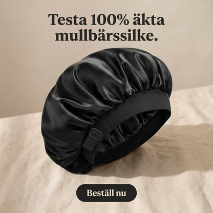Solune Mulberry Bonnet — 100% äkta silke, noll frizz